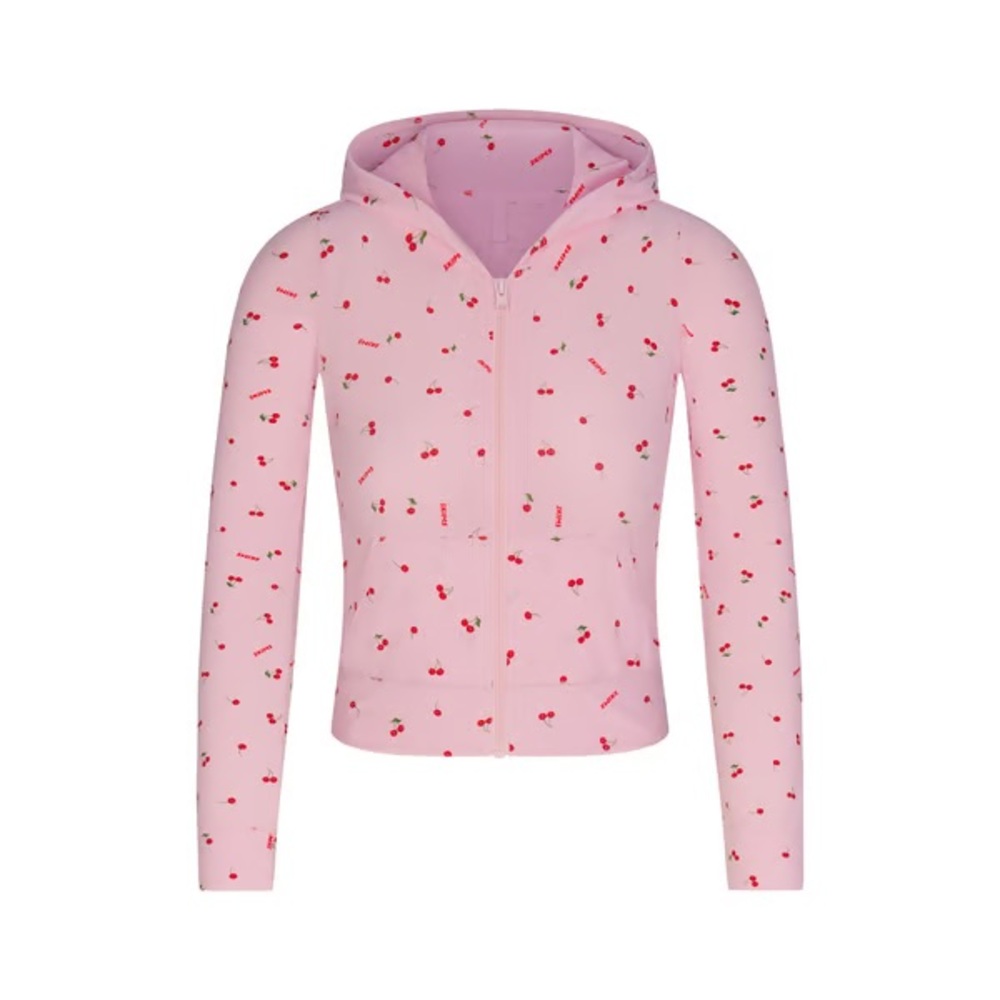 SKIMS Cherry Zip Hoodie – Cherry Blossom
